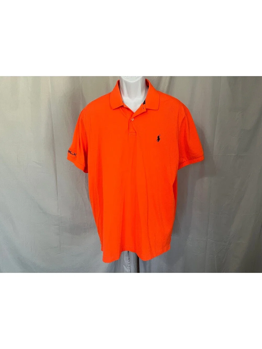 Polo Ralph Lauren RLX Men's Bright Orange Performance Golf Polo XL EUC